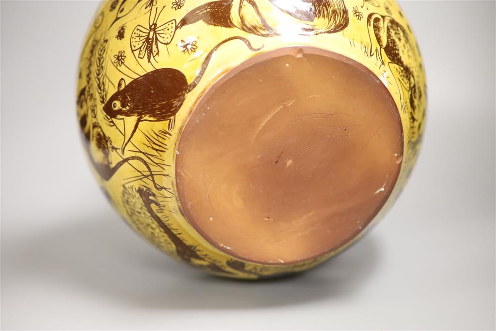 A pottery Harvest jug, dated 1971, made by Harry Juniper of Bideford, 1971, height 29cm